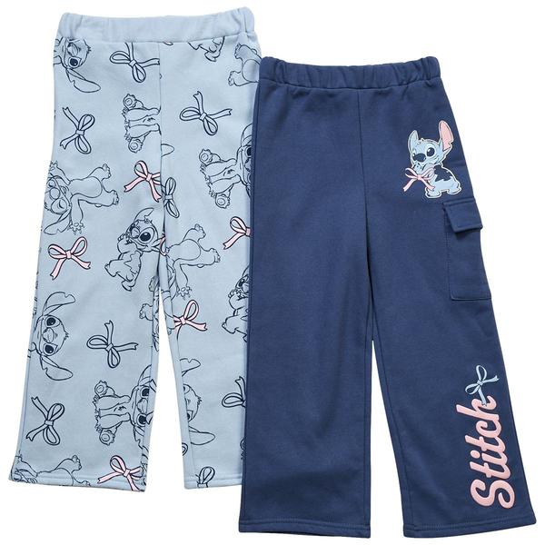 Girls (4-6x) Disney 2Pk. Stitch Fleece Lined Wide Leg Pants