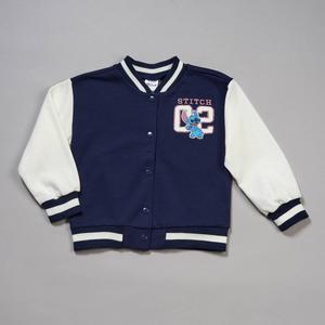 Girls (4-6x) Disney Stitch Fleece Lined Bomber Jacket alternate view