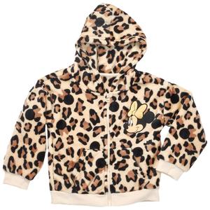 Girls (4-6x) Disney Minnie Mouse Leopard Zip Up Hoodie