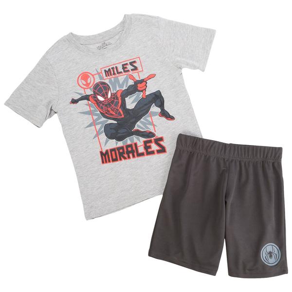 Boys (4-7) Miles Morales 2pc. Short Sleeve Tee & Shorts Set