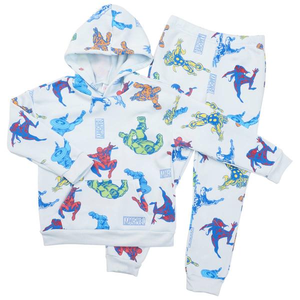 Boys (4-7) Marvel Avengers Hoodie & Joggers Set - Light Blue