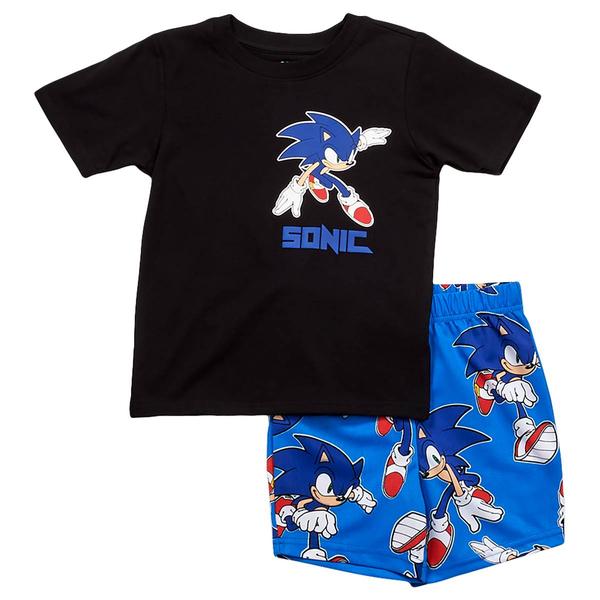 Boys (4-7) Sonic(tm) The Hedgehog Tee & Mesh Shorts Set - Black