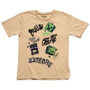 Boys (8-20) Minecraft Build Create Short Sleeve Tee