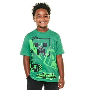 Boys (8-20) Minecraft Short Sleeve Tee - Green alternate view