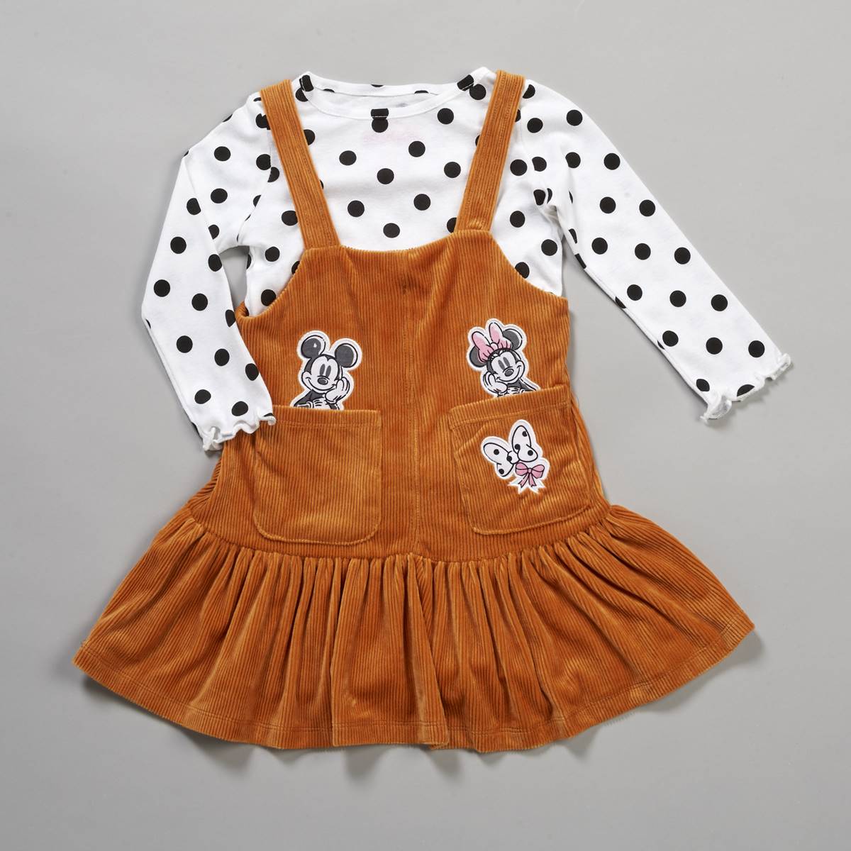 Toddler Girl Disney(R) Mickey & Minnie Mouse Cord Jumper & Top Set