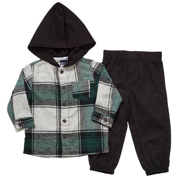 Baby Boy (12-24M) Baby Rebels(R) Hooded Flannel Top & Pants Set