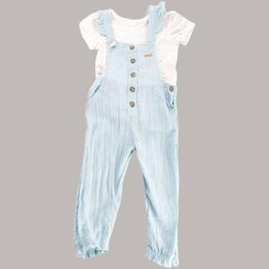 Toddler Girls Kensie Short Sleeve Floral Top & Overall Set alternate view