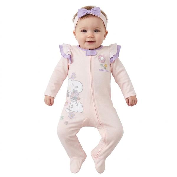 Baby Girl (12-24M) Peanuts(tm) Snoopy 2pc. Sleep & Play Layette Set
