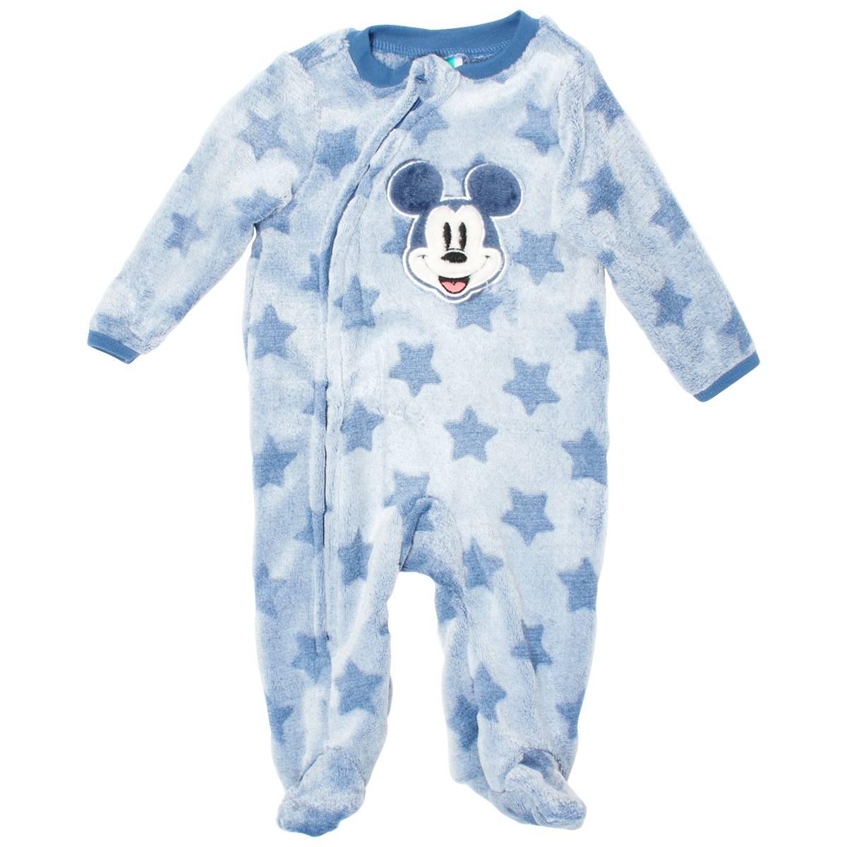 Baby Boy (NB-9M) Disney Mickey Star Fuzzy Footed Sleeper