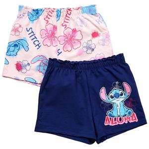 Girls (7-12) Disney 2pk. Stitch Aloha Shorts