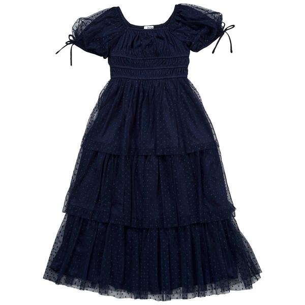 Girls (7-16) Speechless(R) Short Sleeve Mesh Dot Maxi Dress