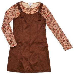 Girls (7-16) Speechless(R) Long Sleeve Mesh Top w/ Suede Jumper