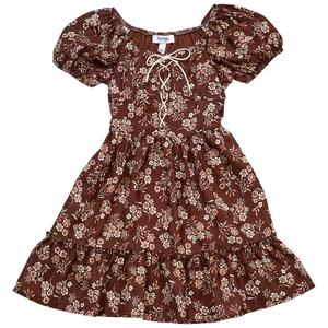 Girls (7-16) Speechless(R) Puff Sleeve Floral Tie Front Dress alternate view