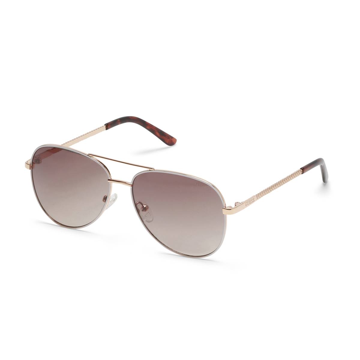 Womens Guess Aviator Metal Sunglasses