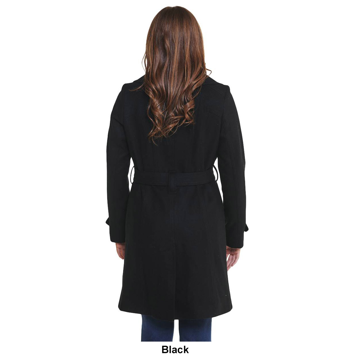 Plus Size Michael Kors Single Breasted Belted Wool Coat