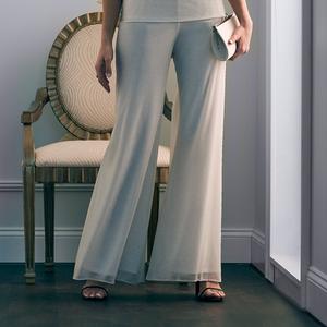 Petite MSK Glitter Wide Leg Mesh Palazzo Pants