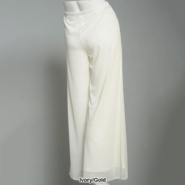 Womens MSK Glitter Mesh Wide Leg Palazzo Pants alternate view
