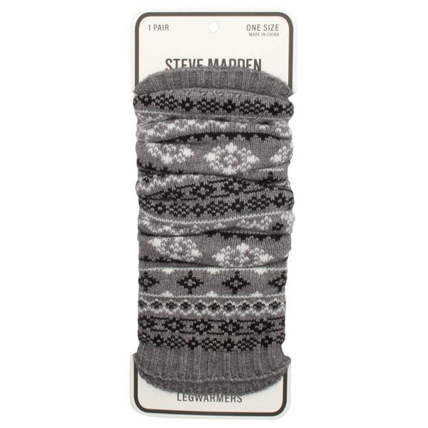 Womens Steve Madden Fair Isle Leg Warmers alternate view