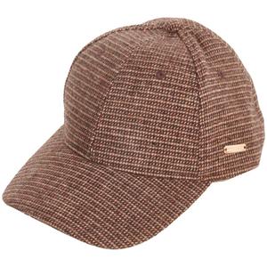 Womens Anne Klein Micro Plaid Baseball Hat