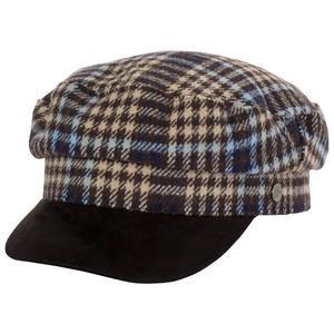 Womens Steve Madden Plaid Suede Brim Newsboy Cap alternate view