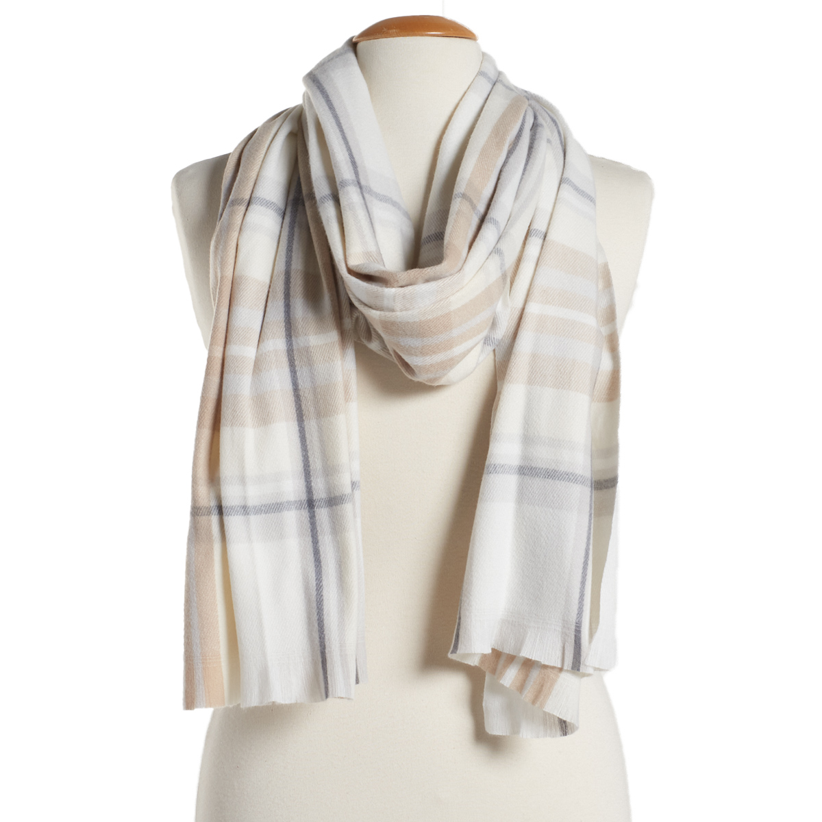 Womens Steve Madden Enlarged Tartan Scarf