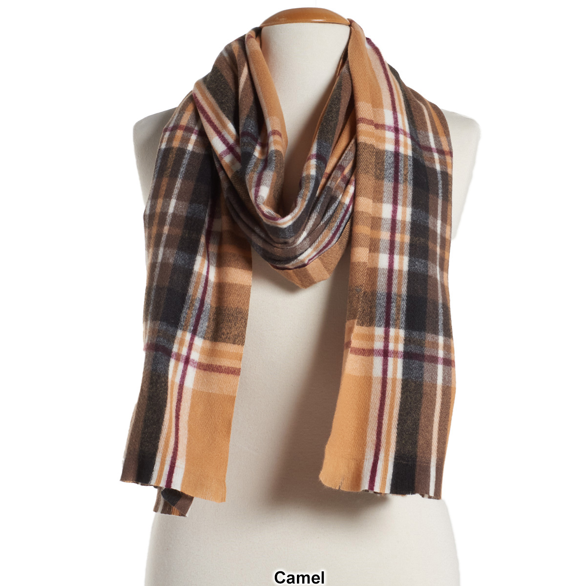 Womens Steve Madden Enlarged Tartan Scarf