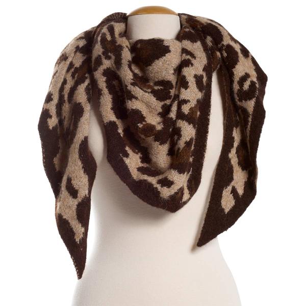 Womens Steve Madden Leopard Triangle Scarf alternate view
