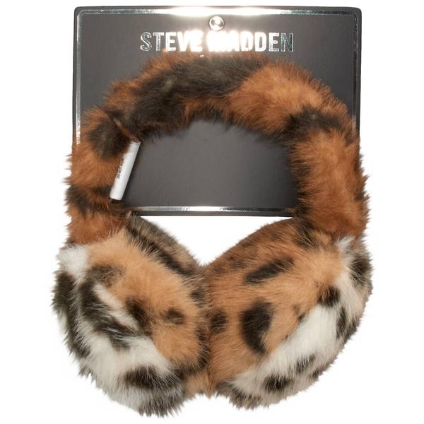 Womens Steve Madden Leopard Faux Fur Earmuffs