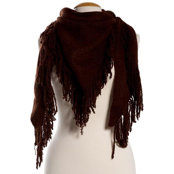 Womens Steve Madden Solid Fringe Triangle Scarf