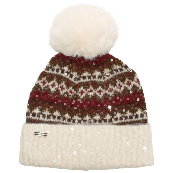 Womens Steve Madden Fair Isle Brushed Beanie