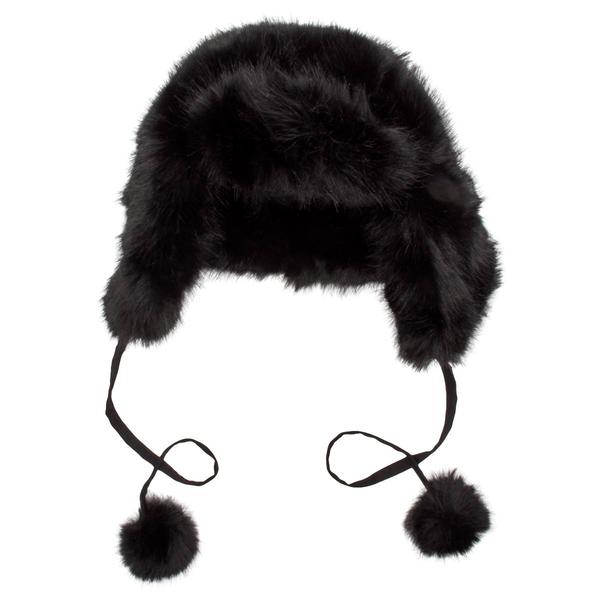 Womens Betsey Johnson Faux Fur Trapper Hat