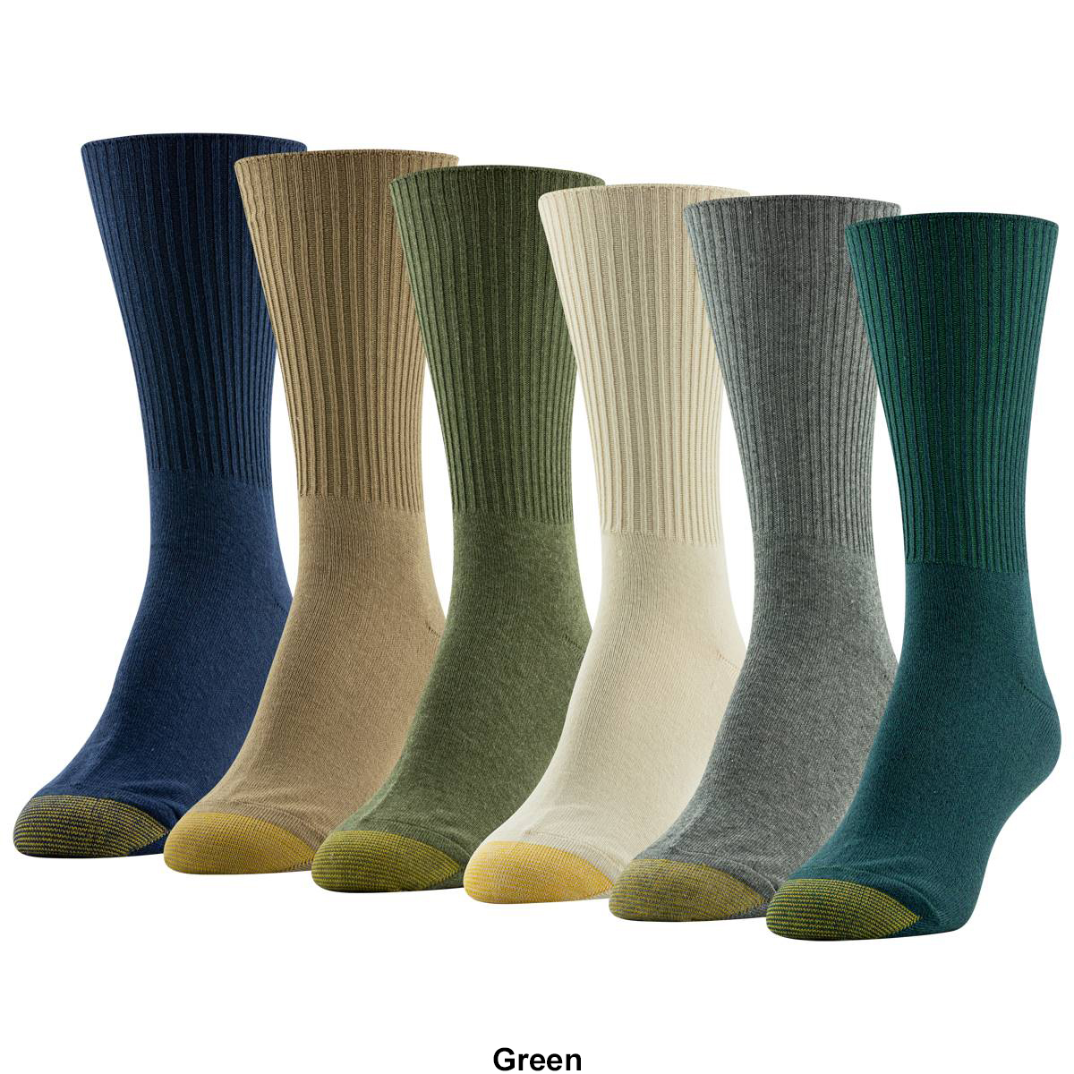 Womens Gold Toe(R)  6pk. Turn Cuff Midi Crew Socks