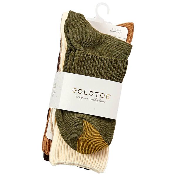 Womens Gold Toe(R) 6pk. Turn Cuff Crew Socks alternate view