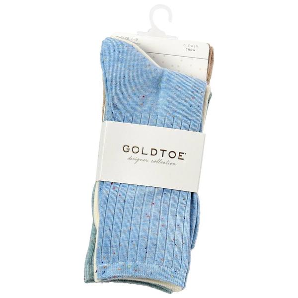 Womens Gold Toe(R) 6pk. Ribbed Crew Socks alternate view