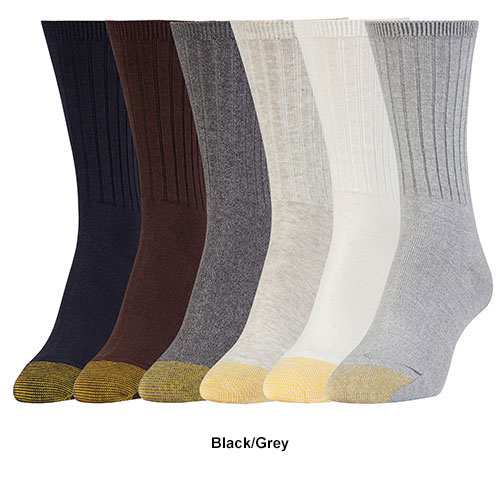 Womens Gold Toe(R) 6pk. Extended Ribbed Crew Socks