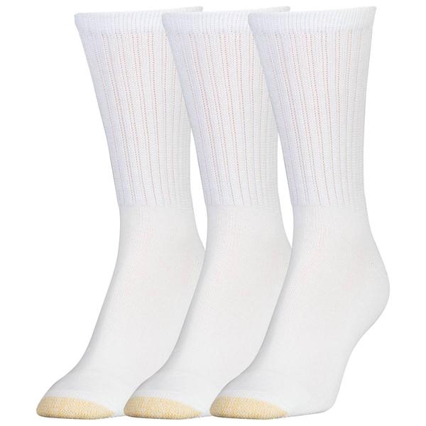 Womens Gold Toe(R) 3pk. Extended Size AquaFX(R) Sport Crew Socks