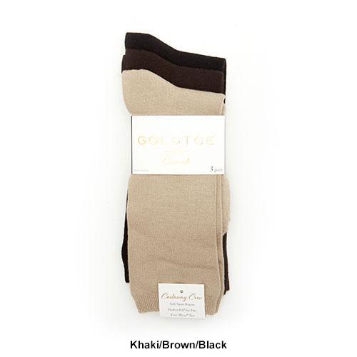 Womens Gold Toe(R) 3pk. Castaway Crew Socks alternate view
