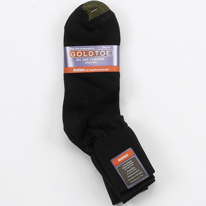 Womens Gold Toe(R) 3pk. Extended Turn-Cuff Quarter Socks