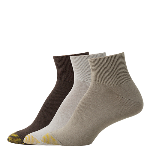 Womens Gold Toe(R) 3pk. Ultra Soft French Quarter Socks