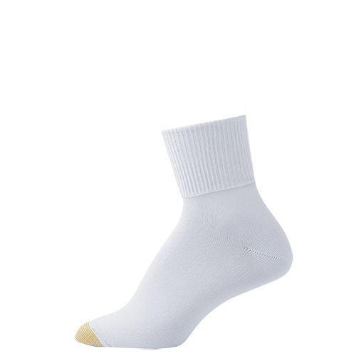 Womens Gold Toe(R) 3pk. Ultra Soft Turn-Cuff Quarter Socks