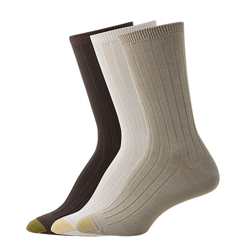 Womens Gold Toe(R) 3pk. Ultra Soft Verona Crew Socks