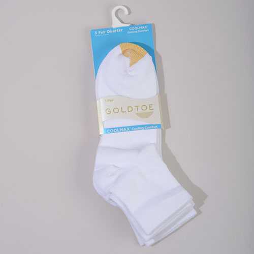 Womens Gold Toe(R) 3pk. Coolmax Quarter Socks