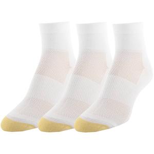 Womens Gold Toe(R) 3pk. Coolmax Quarter Socks