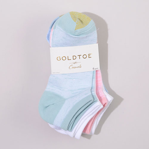 Womens Gold Toe(R) 6pk. Ultra Soft Freed Feed Liner Socks