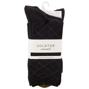 Womens Gold Toe(R) 6pk. Casual Textured Crew Socks