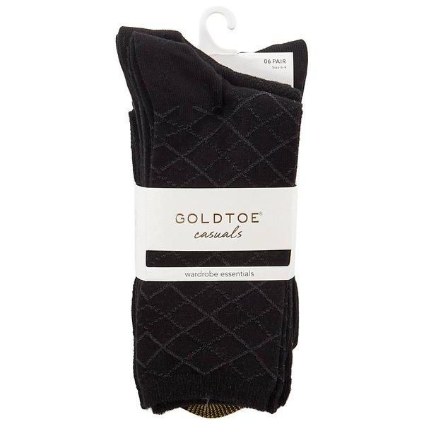 Womens Gold Toe(R) 6pk. Casual Textured Crew Socks alternate view