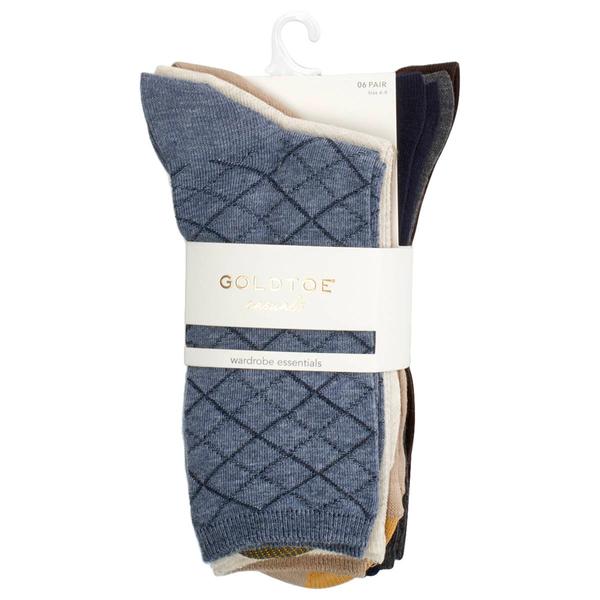 Womens Gold Toe(R) 6pk. Textured Crew Socks alternate view