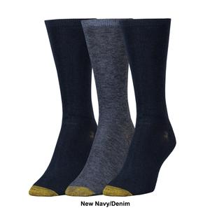 Womens Gold Toe(R) 3pk. Non-Binding Flat Knit Crew Socks alternate view