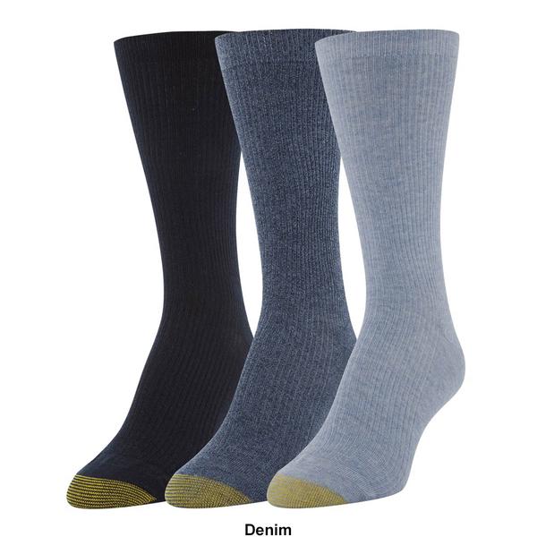 Womens Gold Toe(R) 3pk. Non-Binding Ribbed Crew Socks alternate view