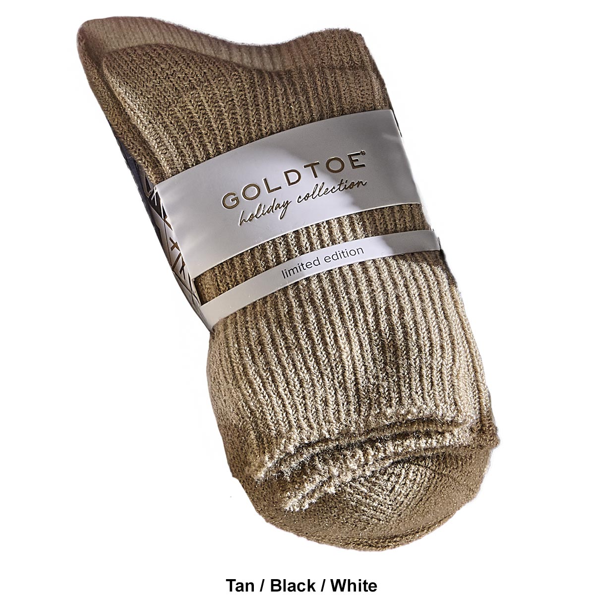 Womens Gold Toe(R) 3pk. Sparkle Rib Midi Socks